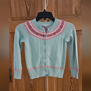 Old Navy Girl's Pastel Button Up Sweater Size 5